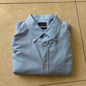 Brooksfield Men's Light Blue Shirt made in Italy